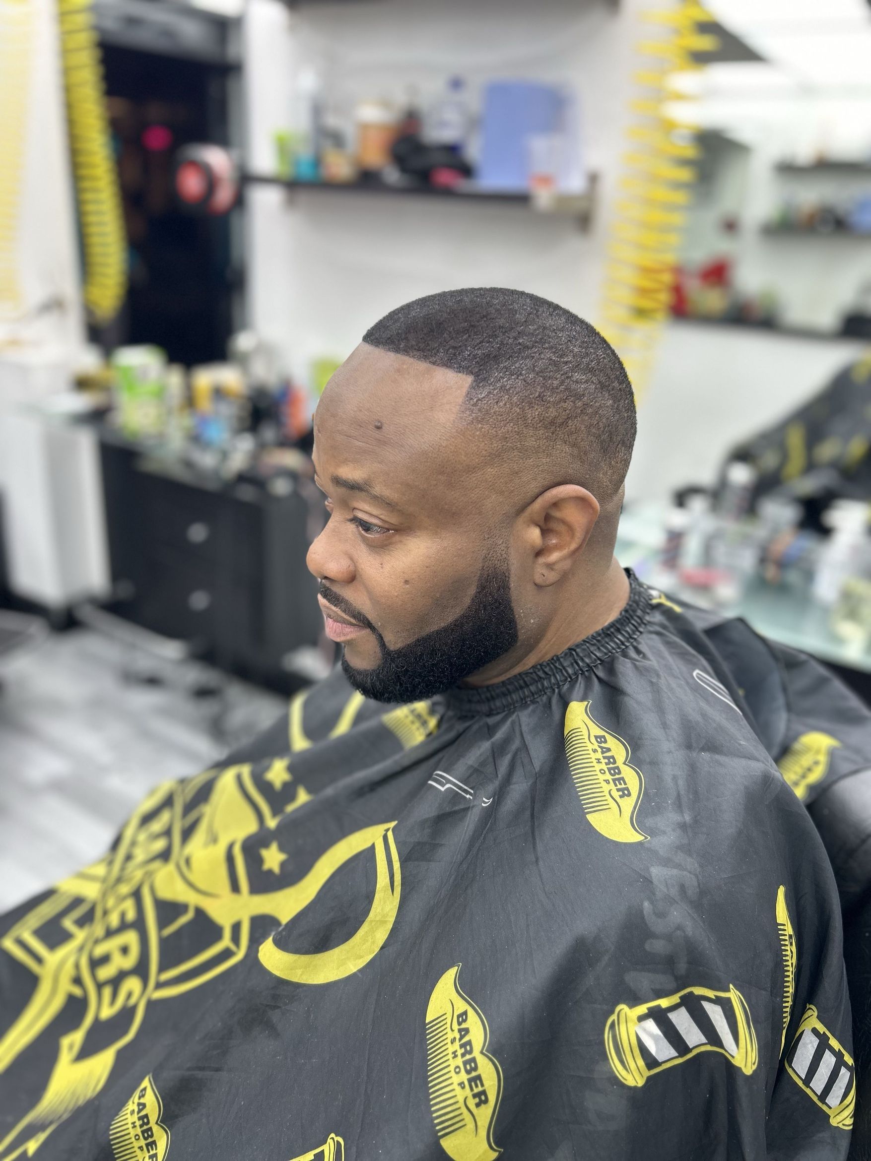 Fresh fade and shaped beard cut at 1st Class Fades